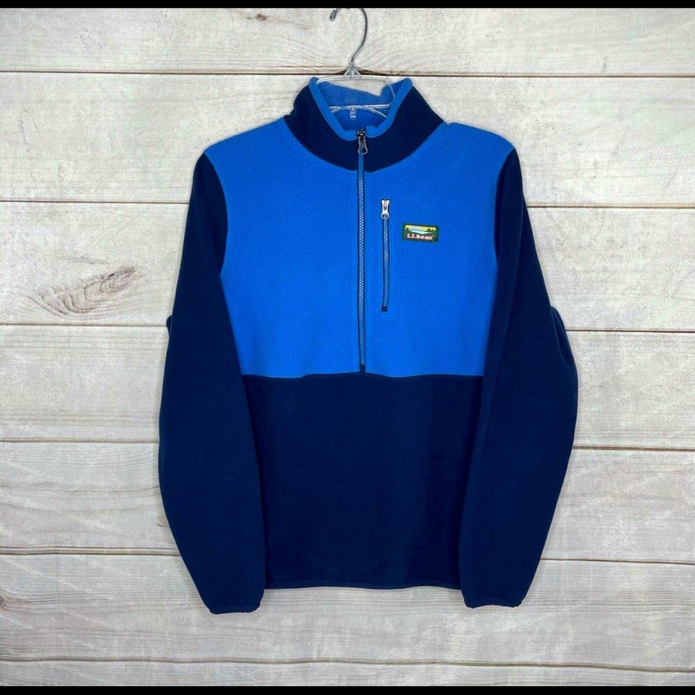 LL Bean Colorblock Fleece Polartec Pullover Jacket Woman’s Large